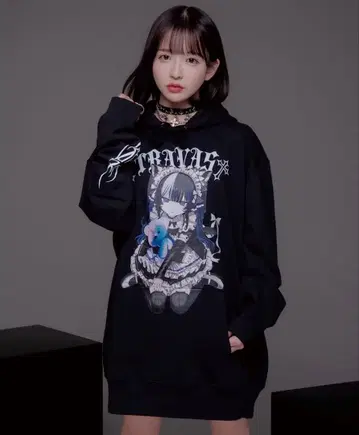 TRAVAS TOKYO 적당 그린 콜라보 후드티