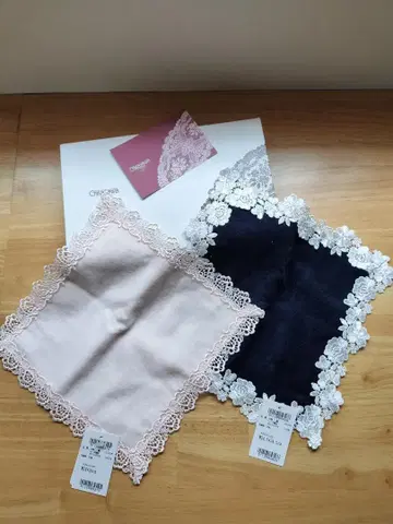 치카자와 레이스 손수건 2장 세트 박스형