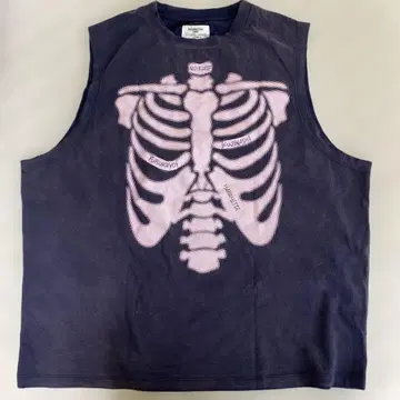 REPRODUCTION LABEL 골격 프린트 탱크탑