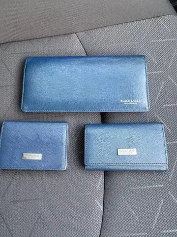 BLACK LABEL 파랑 장지갑 3종 세트