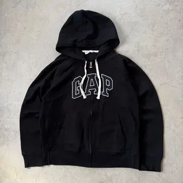 GAP 갭 풀 집업 후드티 로고 블랙