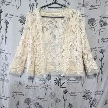 668 LOIS CRAYON 꽃무늬 레이스 가디건 아이보리 긴팔