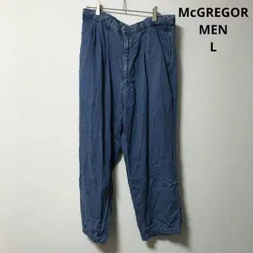 McGREGOR 팬츠 91 블루 테이퍼드 무지 남성용 캐주얼