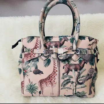 SAVE MY BAG 토트백 코로니알 대용량 경량 세탁 가능 동물 패턴