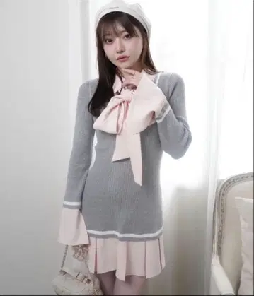 셔츠 도킹 플리츠 원피스 lip service 립 서비스 핑크