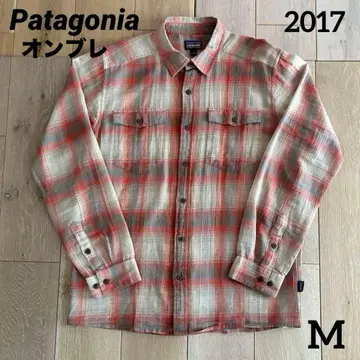 파타고니아 스테아즈맨 셔츠 레드 계열 옴브레 긴팔 체크 셔츠 M