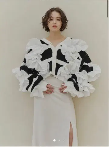 NOTRE emor border short cardigan