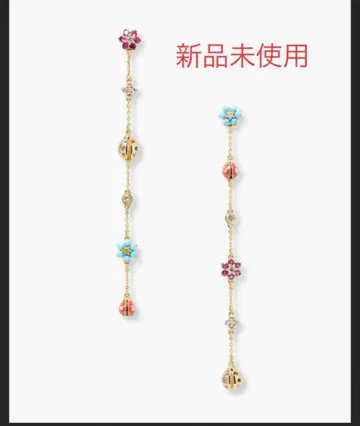 미사용 새상품 [Kate Spade] 네이처 워크 레이디버그 귀걸이