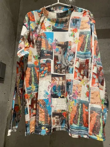 WATARU TOMINAGA 긴팔 티셔츠 컬러풀 프린트 파워넷