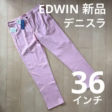 EDWIN 슬림 테이퍼트 데님 91cm 핑크