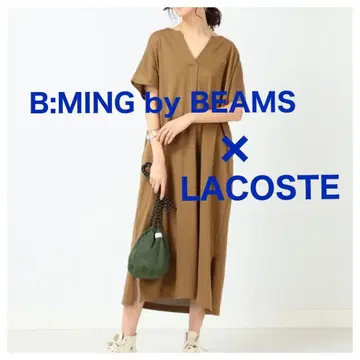 B:MING by BEAMS LACOSTE 별주 반팔 원피스 브라운
