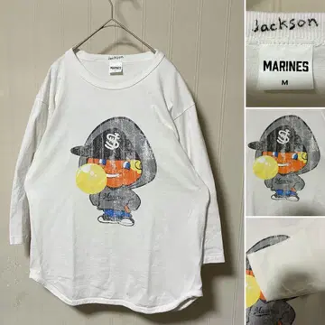 잭슨 마티스 x 지바 롯데 마린스 콜라보 베이스볼 7부 소매 셔츠