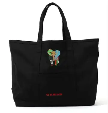 CABaN 캐반 Elephant 자수 플레이 토트백 블랙