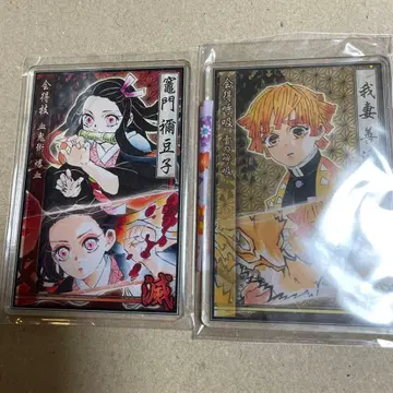 귀멸의 칼날 카마도 네즈코 아가츠마 젠이츠 스탯 카드 컬렉션