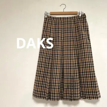 DAKS 닥스 하우스 체크 스커트 브라운 여성용 66-92