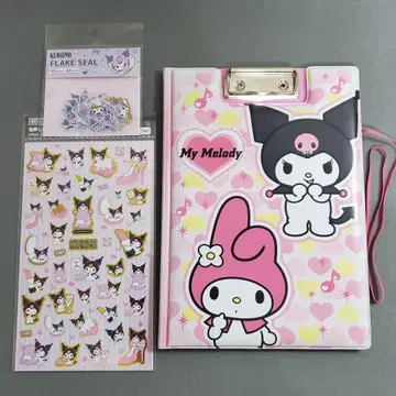 헤이세이 레트로 산리오 2006년제 마이멜로디 쿠로미 바인더 + 씰