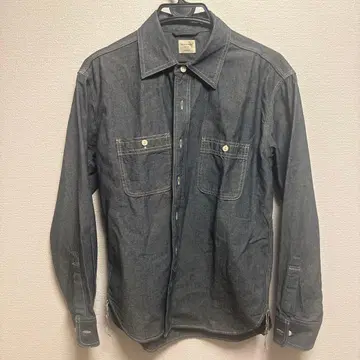 BACK NUMBER 다크 데님 긴팔 셔츠 M