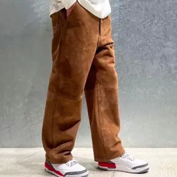 H BEAUTY&YOUTH 스웨이드 가죽 팬츠