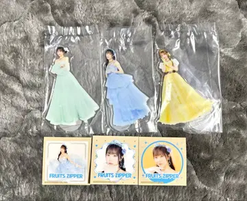 [ 아크릴 스탠드 3개 세트 ] 제일복권 FRUITS ZIPPER D상