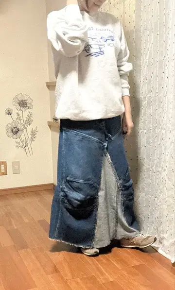 G-STAR RAW 데님 리메이크 스커트 91cm 기장