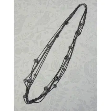 새상품 조지 젠슨 목걸이 실버 블랙