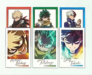 히로아카 폴라로이드풍 카드 미도리야&바쿠고&토도로키 6장(각 2장) 세트