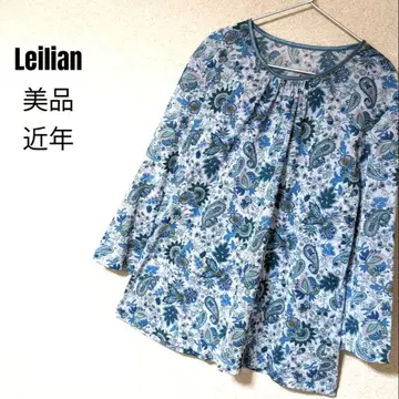 레리안 페이즐리 티셔츠 셔츠 Leilian 파워넷 7부 기장