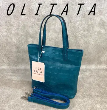 [ 미사용 ] 오리타타 일본제 악어 무늬 소가죽 2웨이 토트백 아사기