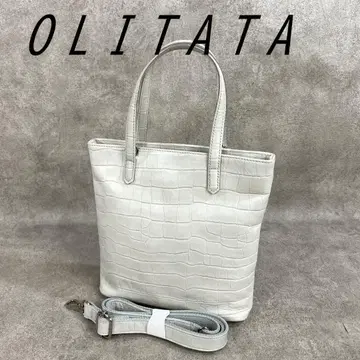 [ 미사용 ] 오리타타 일본제 악어 무늬 소가죽 2웨이 토트백