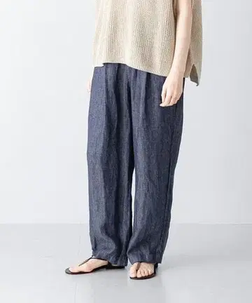 kagure 카구레 린넨 데님 이지 팬츠 인디고