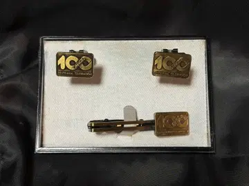 코카콜라 100주년 기념 넥타이핀 커프스 세트