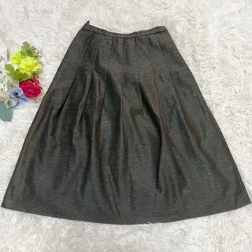 새상품급 [ 잔니 로 주디체 ] 플리츠 스커트 카키 (36)