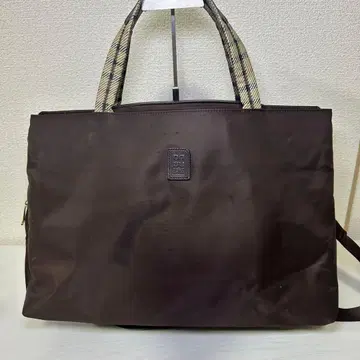 [ 새상품급 ] DAKS 닥스 토트백 핸드백 하우스 체크 브라운