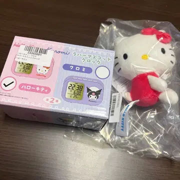 산리오 러버 마스코트 클락 마스코트 헬로키티 알람 시계