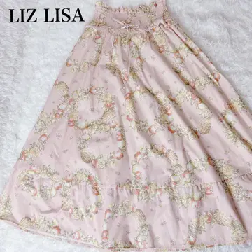 LIZ LISA 리즈리사 롱 스커트 플레어 스커트 후르츠 패턴