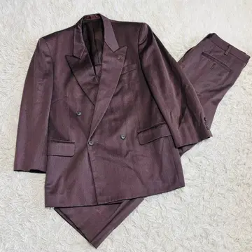빈티지 더블 수트 셋업 보르도 M 상당 울