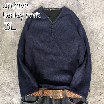 archive henley neck layered thermal 롱티
