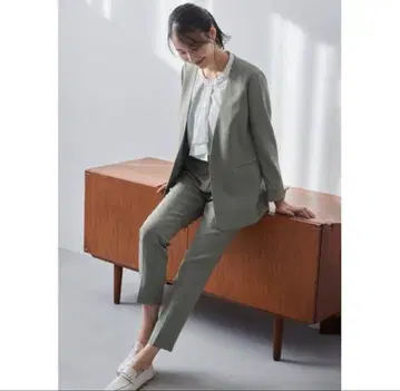 오리히카 THE 3rd SUITS 카키 리란체 노카라 자켓