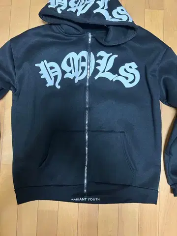 RADIANT YOUTH 블랙 후드티