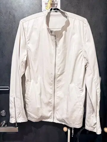 NO ID. 싱글 라이더스 블루종 자켓 화이트 사이즈 1