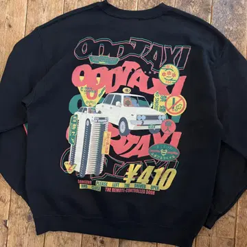 ODDTAXI 오드택시 맨투맨 블랙 애니메이션 그래픽 프린트