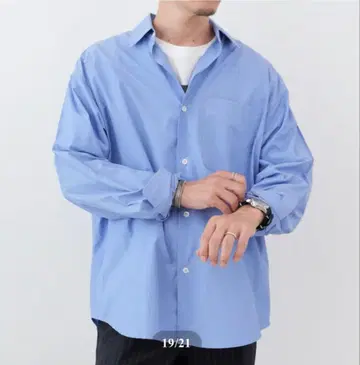 보통 블루 셔츠 XL 일본산 원단 일본 국내 생산 블루 셔츠