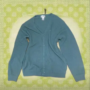 에메랄드 다크 그린 V넥 가디건