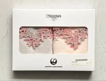 치카자와 레이스 JAL 한정판 밀키 웨이 타월 손수건 2장 세트