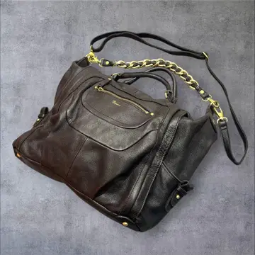 00s [archive] Y2K Black leather 3WAY bag