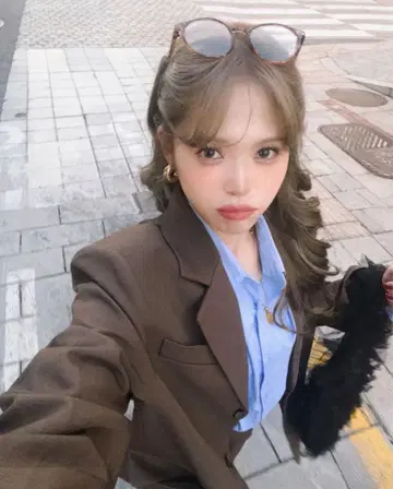 [Nalm.] 리본 테일러드 재킷 / 브라운