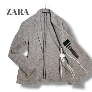 ZARA MEN 베이지 트위드 카노코 통기성 있음 테일러드 자켓