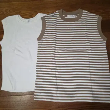 묶음 판매 유니클로 메리노울, 슬리브리스 T셔츠, 테이퍼드 팬츠