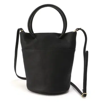 [새상품급] perche 히메지 가죽 둥근 손잡이 2way 버킷백 블랙