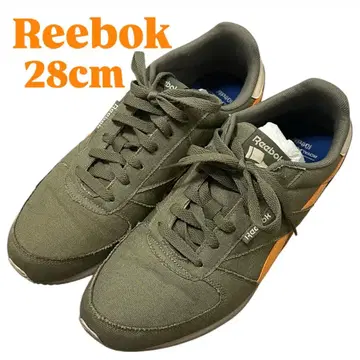 새상품급 Reebok 리복 스니커즈 남성용 카키 오렌지 28cm